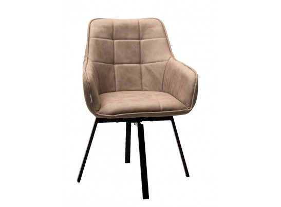 Стул MAVERICK 360 град. поворот. HK007-04 Латте, искусственная замша / черный каркас, в Кургане