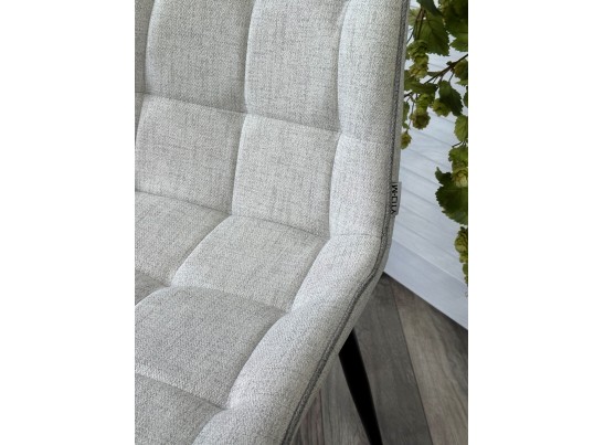 Стул CHIC HE622-20/ HE622-22 светло-серый, ткань/ черный каркас в Кургане