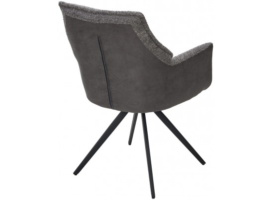 Стул BREVIS 180 град. поворот. XD841-16 Серый, букле/ GINO-457 Серый, ткань/ Черный, ®DISAUR
