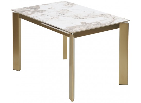 Стол CORNER 120 GLOSS LUXURY PANDORA SOLID CERAMIC / шампань, ®DISAUR в Кургане