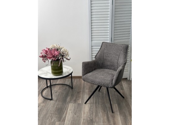 Стул BREVIS 180 град. поворот. XD841-16 Серый, букле/ GINO-457 Серый, ткань/ Черный, ®DISAUR