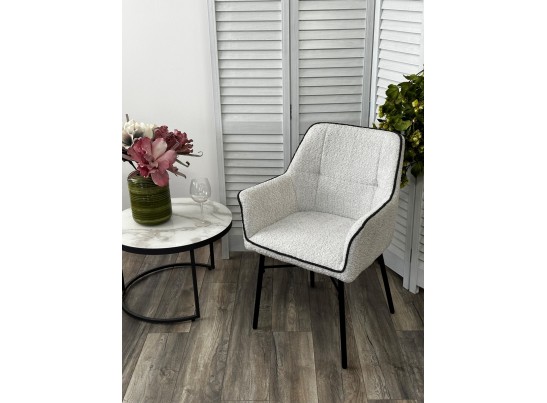 Стул AGIRA UF998-14 светло-серый, букле / UF998-16 темно-серый / черн. каркас / Товарный знак DISAUR в Кургане