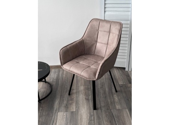 Стул MAVERICK 360 град. поворот. HK007-04 Латте, искусственная замша / черный каркас, в Кургане