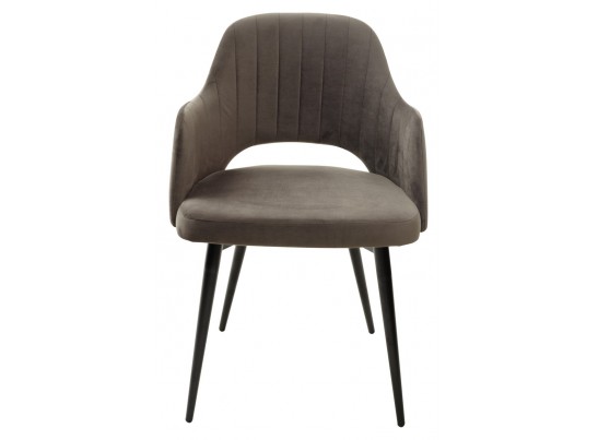 Стул FANTINE-LA ГРАФИТ #14, велюр / черный каркас в Кургане