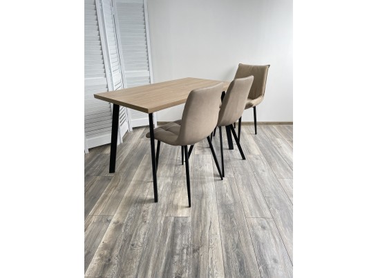 Стол ФИН 120 Дуб Канзас/ черный каркас в Кургане