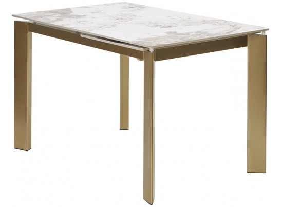 Стол CORNER 120 GLOSS LUXURY PANDORA SOLID CERAMIC / шампань, ®DISAUR