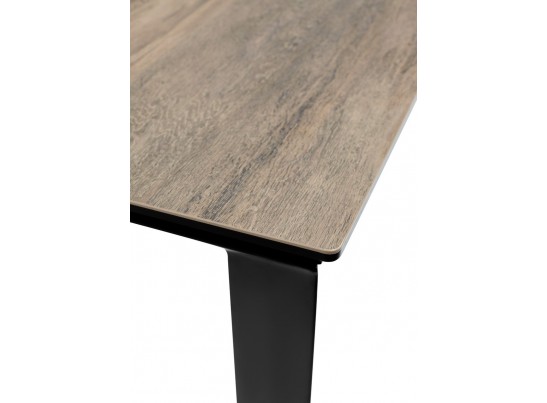 Стол CREMONA 160 KL-61 под дерево, итальянская керамика/ черный каркас в Кургане