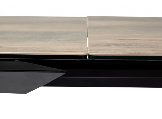 Стол CREMONA 160 KL-61 под дерево, итальянская керамика/ черный каркас в Кургане