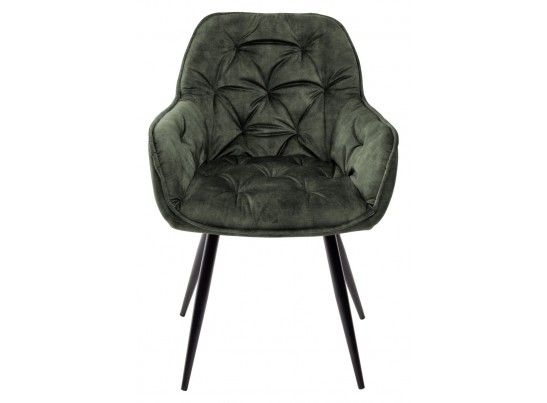 Стул MALTA 912-04 серо-зеленый, велюр/черный каркас в Кургане