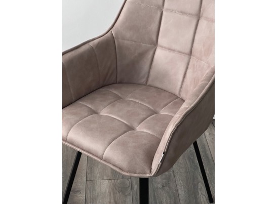 Стул MAVERICK 360 град. поворот. HK007-04 Латте, искусственная замша / черный каркас, в Кургане