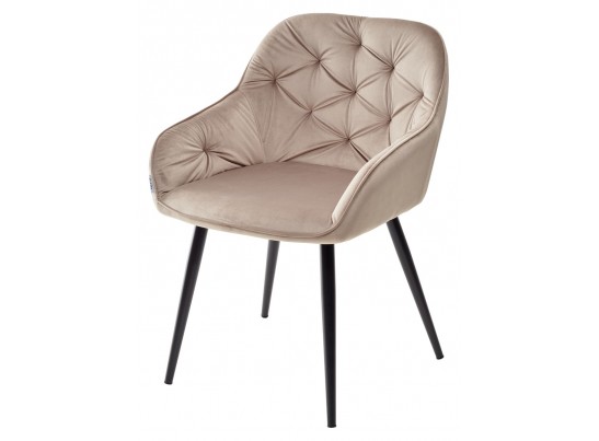Стул BREEZE BLUVEL-40 BEIGE, велюр / черный каркас, в Кургане