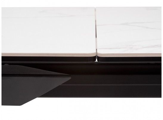 Стол CREMONA 140 MATTE STATUARIO Белый мрамор матовый, керамика/ черный каркас, ®DISAUR в Кургане
