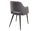 Стул FANTINE-LA СЕРЫЙ #27, велюр / черный каркас в Кургане