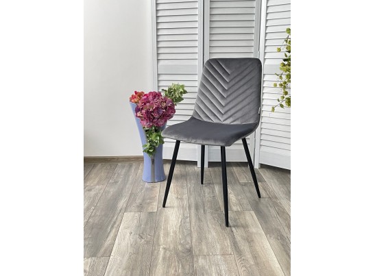 Стул DUKE BLUVEL-14 GREY, велюр / черный каркас в Кургане