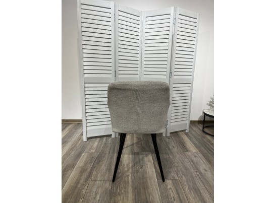 Стул BRANDY WZ2042-19 галечный серый фактурный велюр/ черный каркас в Кургане