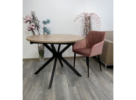 Стул BRANDY-X РОЗОВЫЙ #15, велюр / черный каркас в Кургане