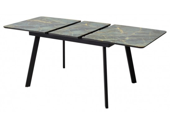 Стол АРУБА 140 ШТОРМ, стекло / ЧЕРНЫЙ в Кургане