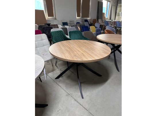 Стол ДАРИО D100 Дуб Канзас / Черный каркас в Кургане