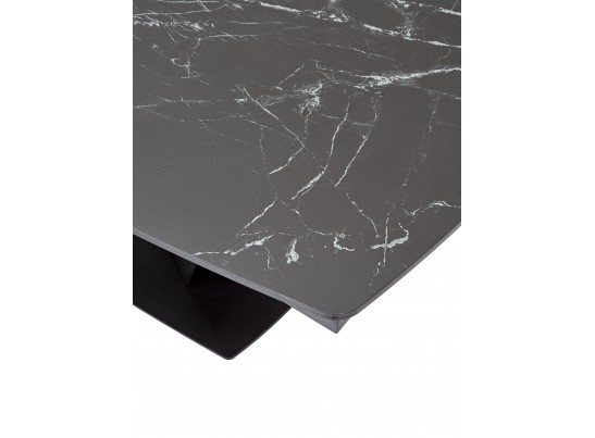Стол ACUTO2 170 NERO KL-116 Черный мрамор матовый, итальянская керамика/ черный каркас в Кургане