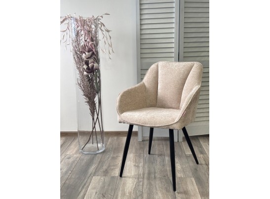 Стул REFLET 3018-10 бежевый, шенилл / черный каркас, ®DISAUR в Кургане