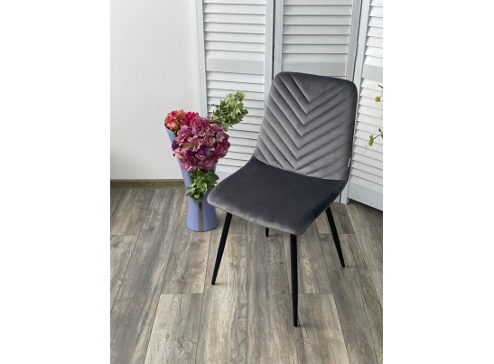 Стул DUKE BLUVEL-14 GREY, велюр / черный каркас в Кургане