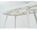 Стол ELIOT 120 FROSTED SUPER WHITE белое матовое стекло/ белый каркас в Кургане