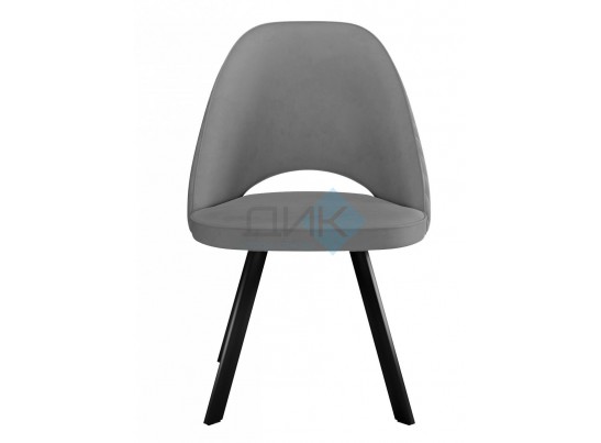 Стул DUNA 360 град. поворот. B22 Серый, велюр / черный каркас, в Кургане