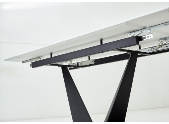 Стол Ниагара 160 Белый, стекло / черный каркас БЕЗ НДС в Кургане