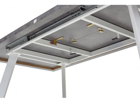 Стол BRICK M 120 Бетон Портленд/ Белый в Кургане