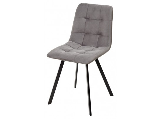 Стул CHILLI-Q SQUARE светло-серый #26, велюр / черный каркас, 4 шт./1 к, в Кургане