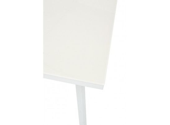 Стол ФИН 120 Латте, стекло/Белый каркас в Кургане