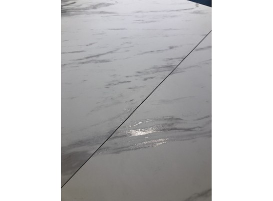 Стол IVAR 180 MARBLES KL-99 Белый мрамор, итальянская керамика/серый, ®DISAUR в Кургане