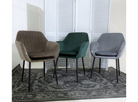 Стул ALABAMA BLUVEL-14 GREY, велюр / черный каркас в Кургане