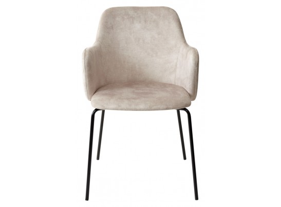 Стул AMARETTO VBP206 античный светло-бежевый, велюр без пальчикового эффекта /черный каркас, в Кургане