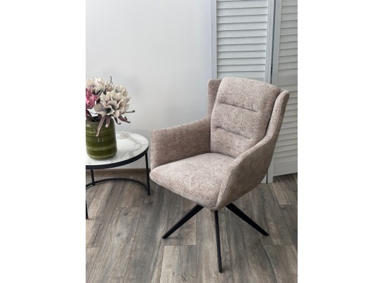 Стул GARLAND 360 град. поворот. HAGA-30 Бежевый, ткань/ GINO-101 Бежевый, ткань/ Черный, ®DISAUR