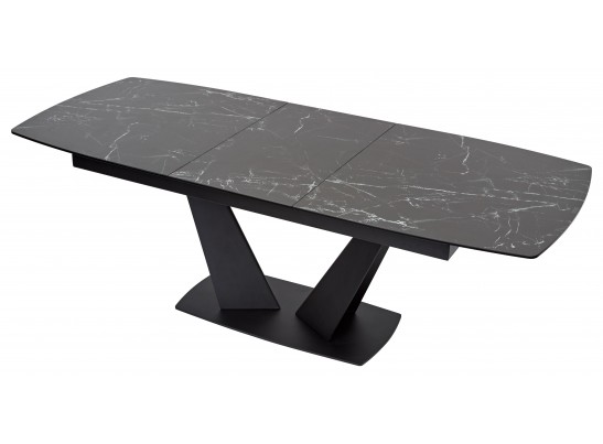 Стол ACUTO2 170 NERO KL-116 Черный мрамор матовый, итальянская керамика/ черный каркас в Кургане