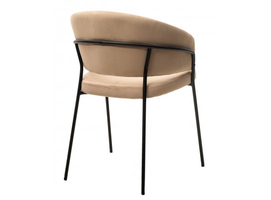 Стул JUST, цвет Velutto 05 Бежевый, велюр / черный каркас в Кургане
