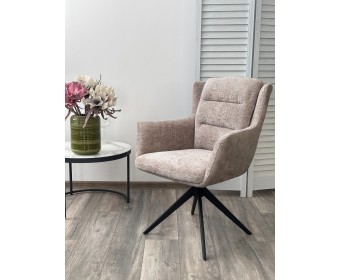 Стул GARLAND 360 град. поворот. HAGA-30 Бежевый, ткань/ GINO-101 Бежевый, ткань/ Черный, ®DISAUR