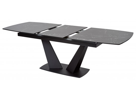 Стол ACUTO2 170 NERO KL-116 Черный мрамор матовый, итальянская керамика/ черный каркас в Кургане