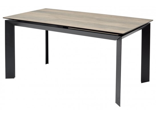 Стол CREMONA 180 KL-61 Под дерево, итальянская керамика / черный каркас, ®DISAUR в Кургане