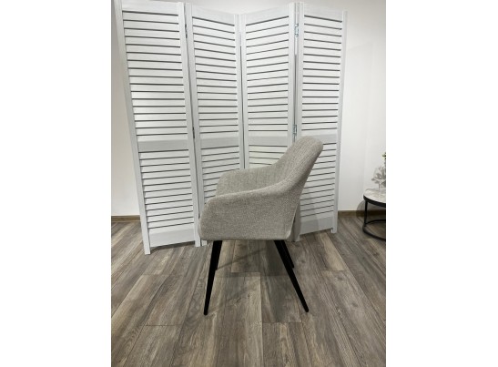 Стул BRANDY WZ2042-19 галечный серый фактурный велюр/ черный каркас в Кургане