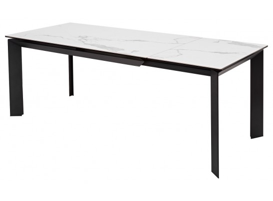 Стол CREMONA 140 MATTE STATUARIO Белый мрамор матовый, керамика/ черный каркас, ®DISAUR в Кургане