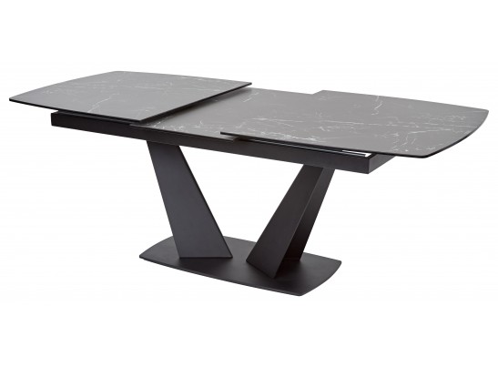 Стол ACUTO2 170 NERO KL-116 Черный мрамор матовый, итальянская керамика/ черный каркас в Кургане