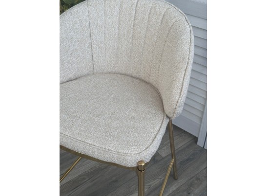 Полубарный стул WENDY TRF-11 светло-бежевый, ткань / золотой каркас (H=65) в Кургане