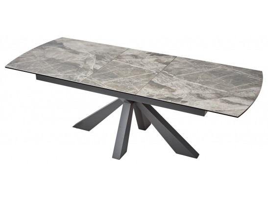 Стол ROVIGO 170 ITALIAN DARK GREY Серый мрамор глянцевый, керамика/ GREY1 каркас в Кургане