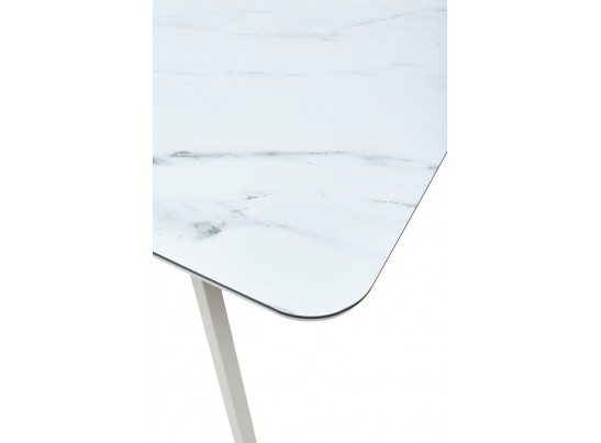 Стол ARUBA 140 GREY-WHITE/ WHITE глазурованное стекло в Кургане