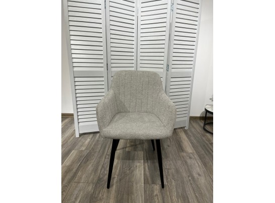 Стул BRANDY WZ2042-19 галечный серый фактурный велюр/ черный каркас в Кургане