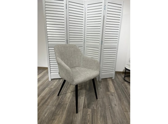 Стул BRANDY WZ2042-19 галечный серый фактурный велюр/ черный каркас в Кургане