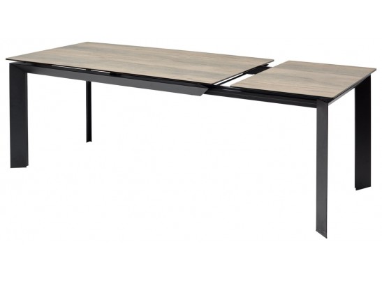 Стол CREMONA 180 KL-61 Под дерево, итальянская керамика / черный каркас, ®DISAUR в Кургане