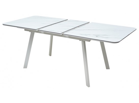 Стол ARUBA 140 GREY-WHITE/ WHITE глазурованное стекло в Кургане